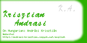 krisztian andrasi business card